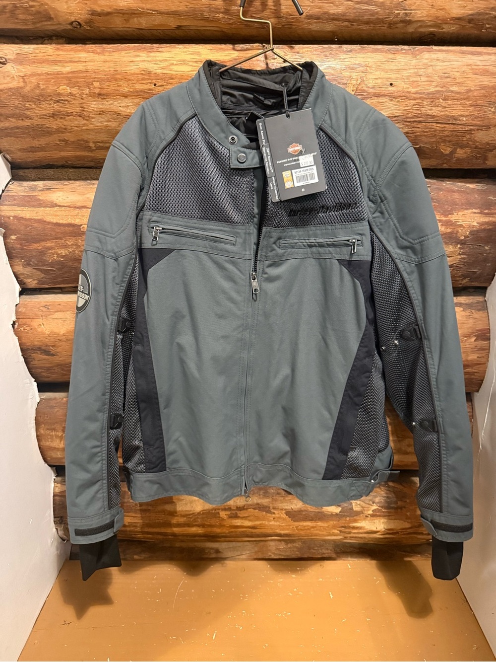 🩶NWT April 2016 Harley-Davidson Gray Mesh Motorcycle Jacket 3 in 1